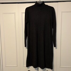 AB Studio Classic Charcoal Long Sleeve Turtleneck Dress